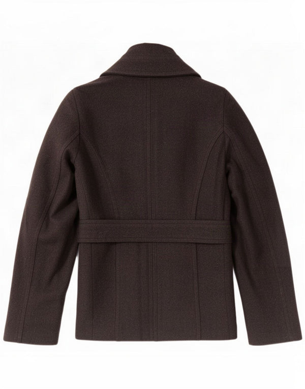 Zara Womens Pea Coat UK 10 Small Grey