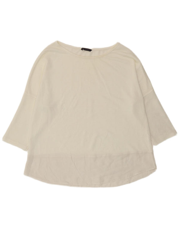 Marks & Spencer Womens Top 3/4 Sleeve UK 18 XL Off White
