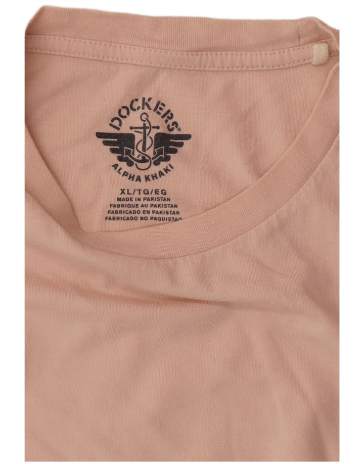DOCKERS Mens T-Shirt Top XL Pink