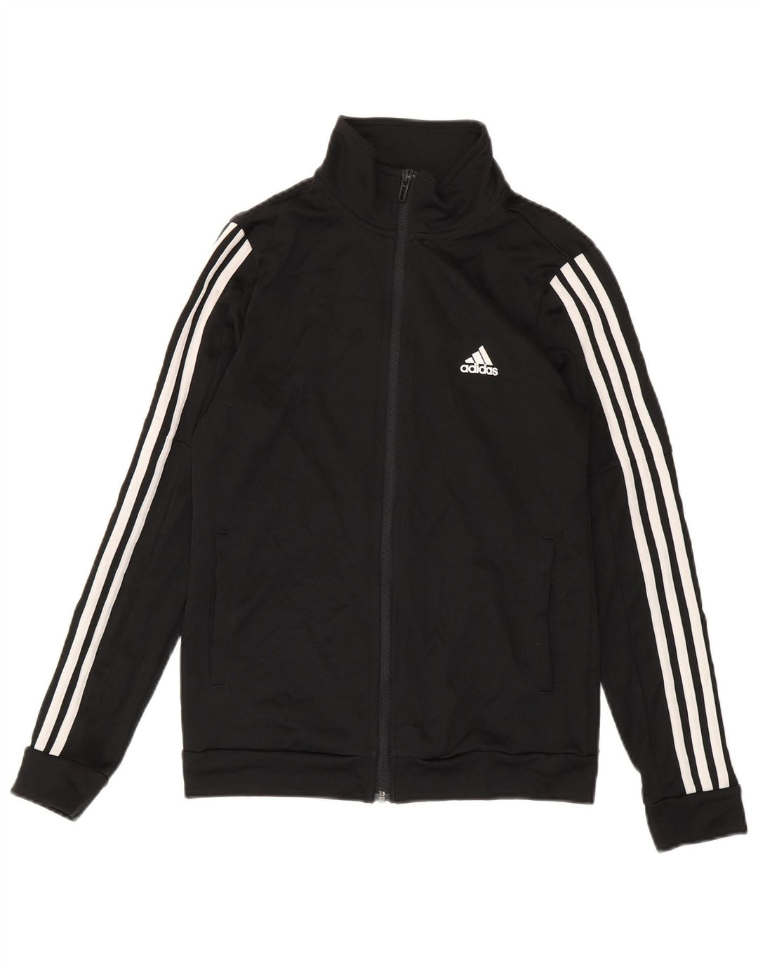 Adidas træningsdragt topjakke til kvinder UK 8/10 Lille sort polyester