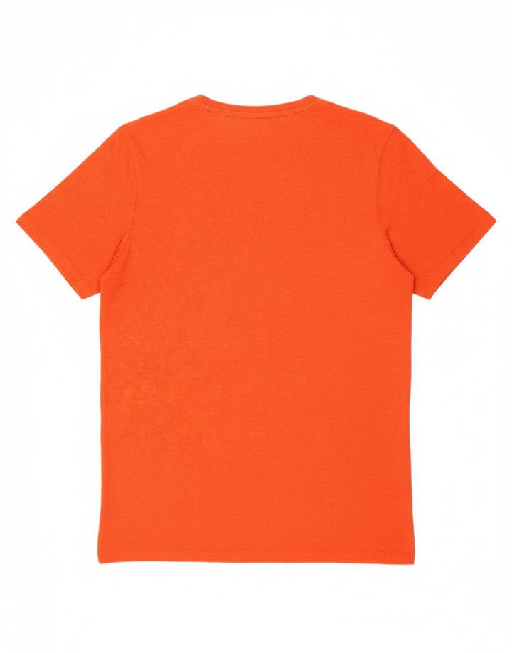 JACK & JONES Mens Core Graphic T-Shirt Top Large Orange Cotton