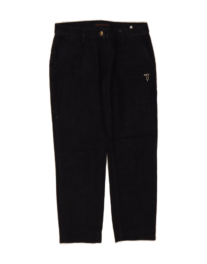 TRUSSARDI Womens Straight Jeans W32 L26 Navy Blue Cotton Vintage Trussardi and Second-Hand Trussardi from Messina Hembry 