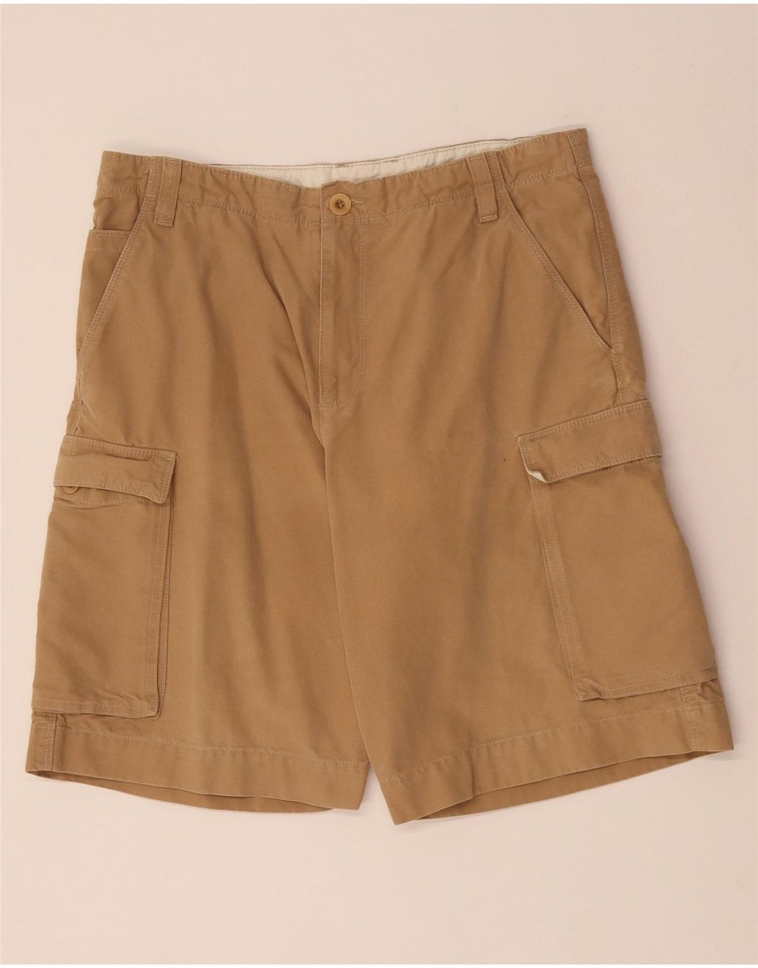 TIMBERLAND Mens Cargo Shorts W32 Medium Beige Cotton
