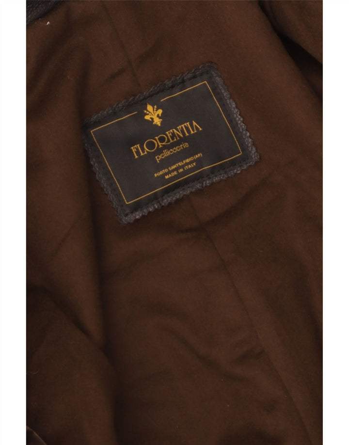 FLORENTIA Cappotto in pelle da uomo UK 38 Marrone medio