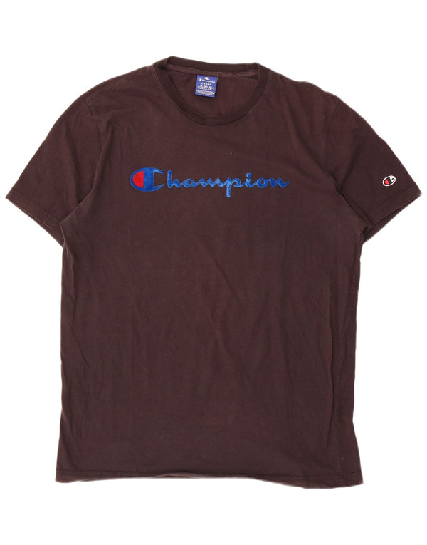Camiseta masculina estampada Champion grande marrom