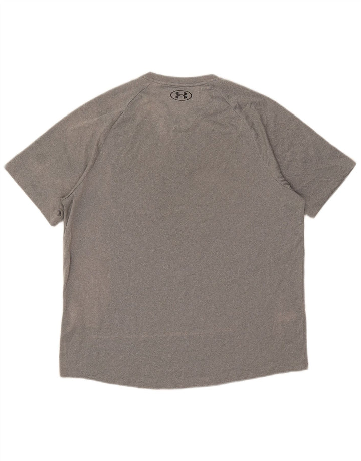 Under Armour Herre T-Shirt Top Stor Grå Flecked Polyester