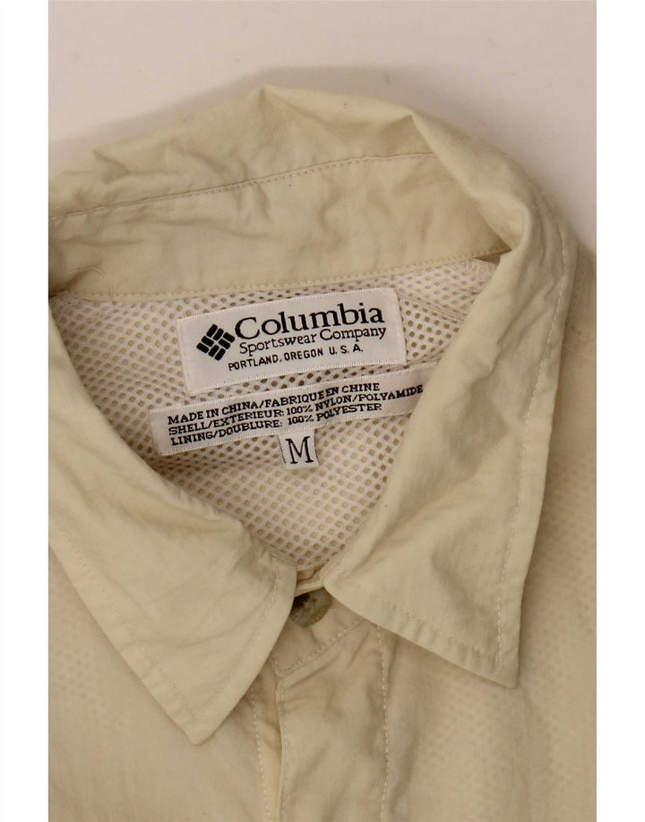 Columbia Mens Shirt Medium Beige Nylon