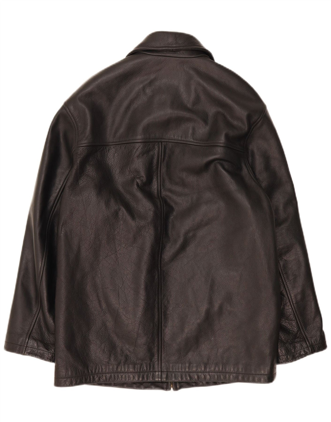 Chevignon Chaqueta de cuero para hombre UK 36 Small Black Leather