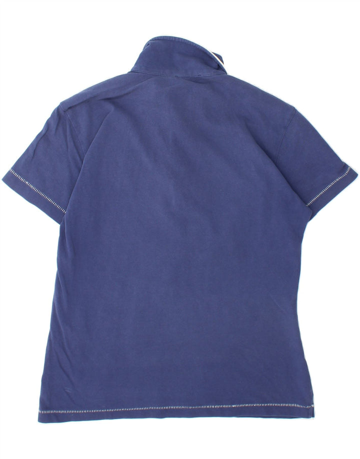 GAS Mens Polo Shirt Small Navy Blue Cotton Vintage Gas and Second-Hand Gas from Messina Hembry 