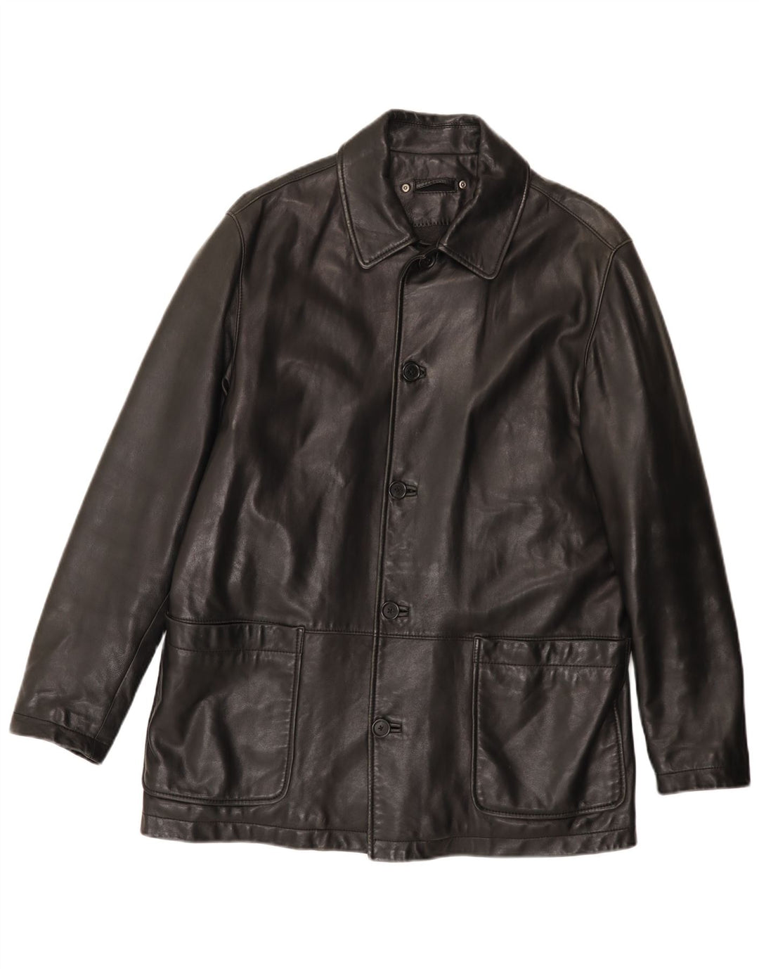 Anson's Herrenhaus Mens Leather Jacket UK 38 Medium Black Leather