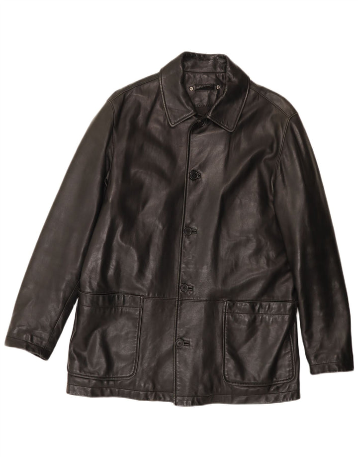 Anson's Herrenhaus Mens Leather Jacket UK 38 Medium Black Leather