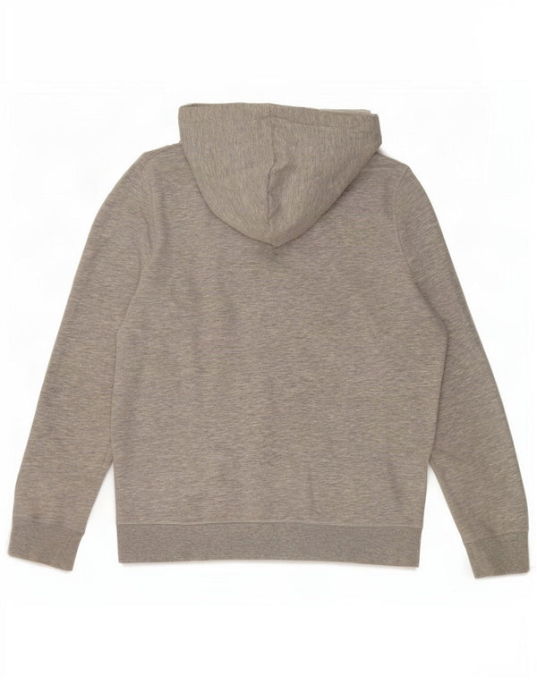 Jack Wills Womens Graphic Oversized Hoodie Jumper UK 10 Small Grey Flecked