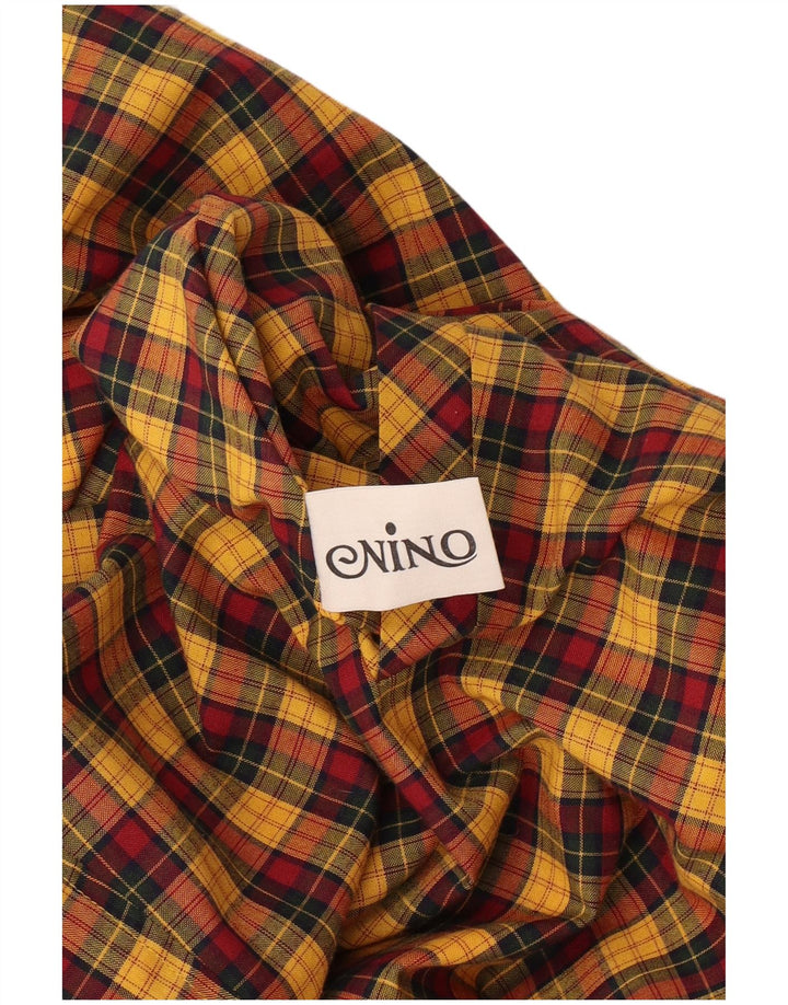 NINO Womens Reversible Overcoat IT 46 Large Yellow Polyester