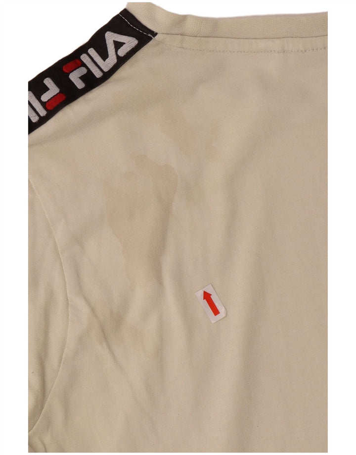 FILA Boys Graphic T-Shirt Top 13-14 Years Off White