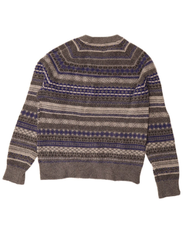 Gap Dame sweater med rund hals DK 14 Medium Grey Fair Isle Wool