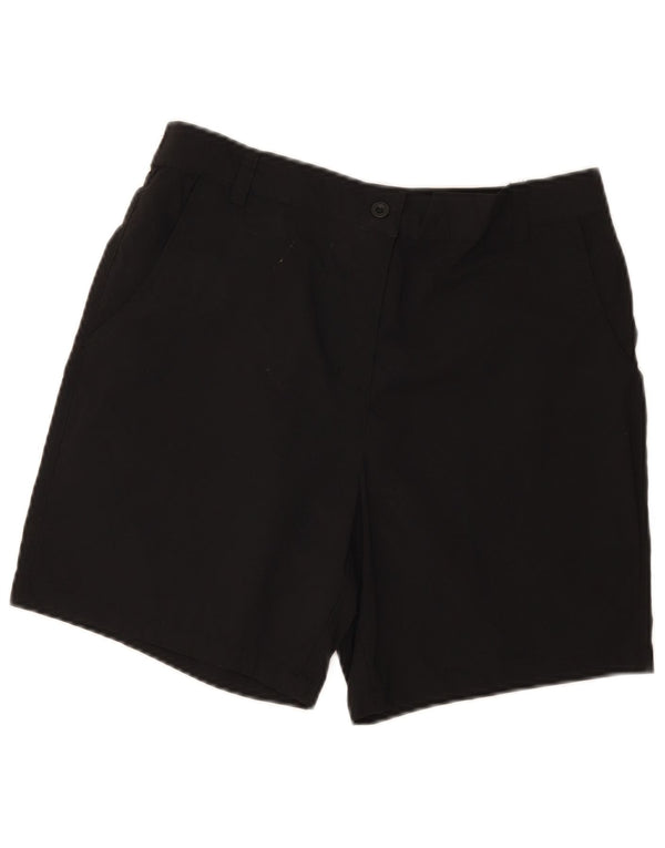 Mountain Warehouse Womens Chino Shorts UK 12 Medium W30 Black Polyester