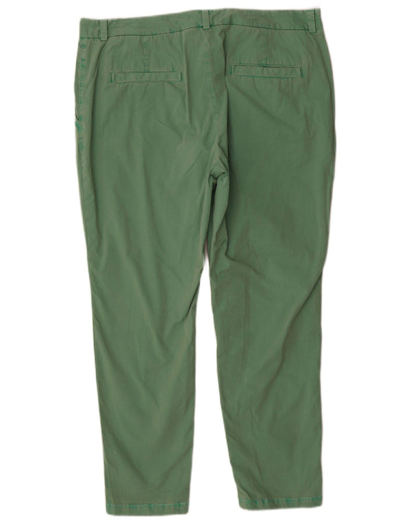 Marks & Spencer Damskie spodnie chino slim UK 16 duże W36 L27 Zielona bawełna