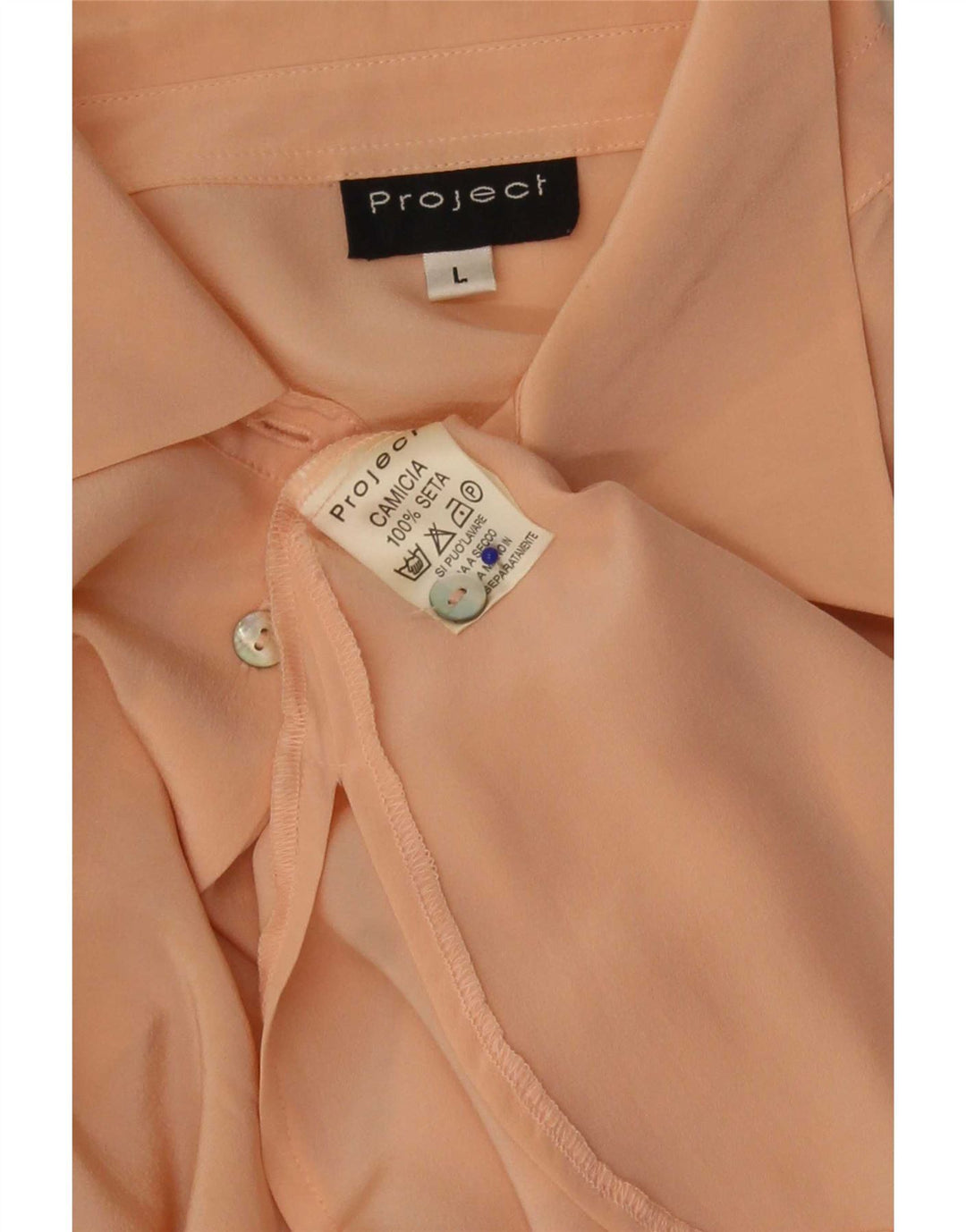 Project Chemise Chemisier Femme UK 16 Grande Soie Rose