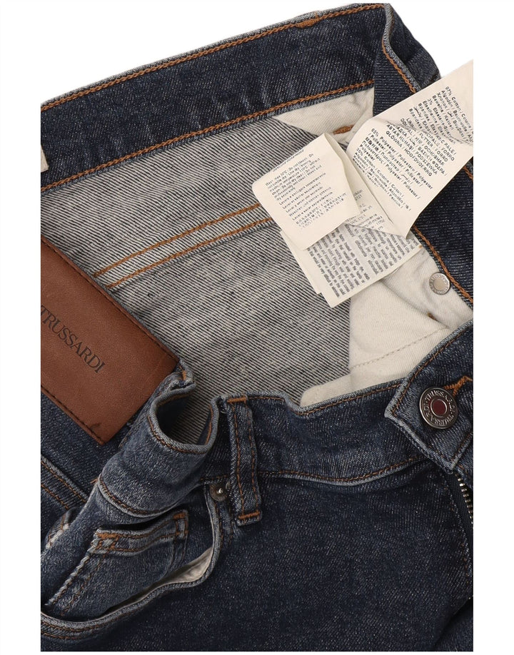 Trussardi Womens Slim Jeans IT 44 Medium W30 L32 Navy Blue Cotton