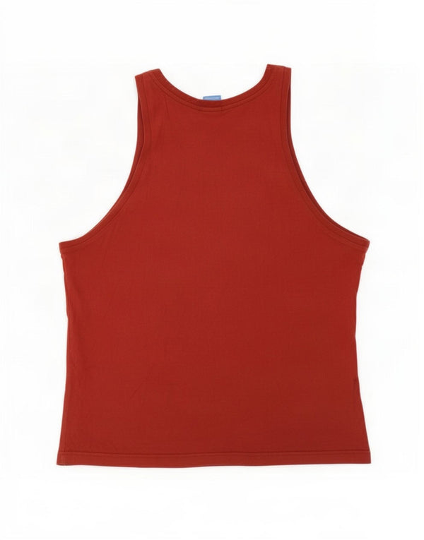 Adidas Mens Graphic Vest Top Large Maroon Cotton
