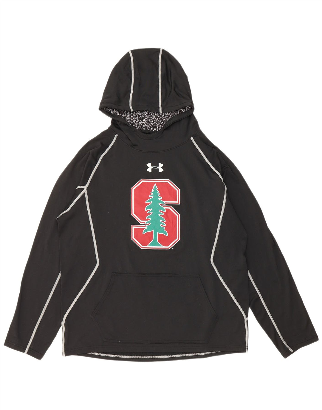 Felpa con cappuccio grafica da uomo Under Armour grande nera