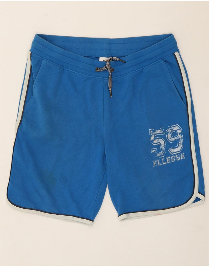 Ellesse Mens Graphic Sport Shorts Large  Blue Cotton