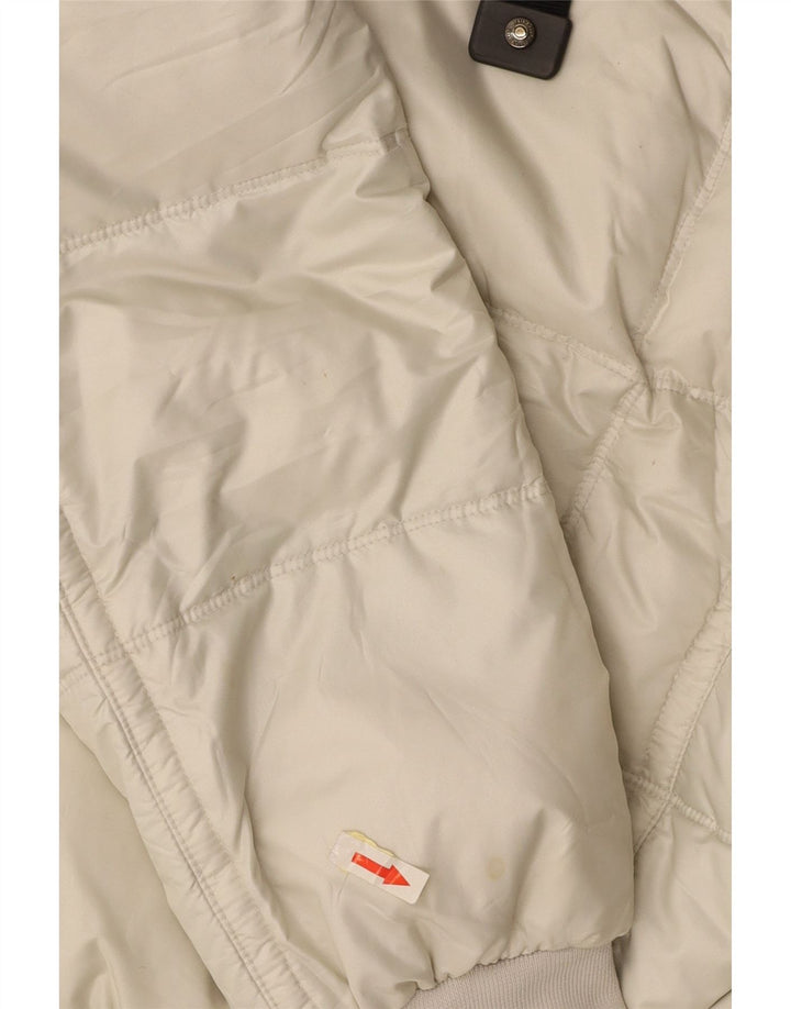 MUSEUM Polstret hættejakke til kvinder UK 14 Medium Off White Polyester