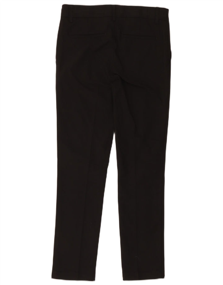 Marks & Spencer Boys Slim Suit Trousers 12-13 Years W32 L27 Black Polyester