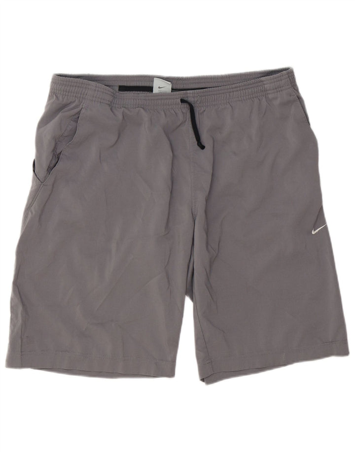 NIKE Mens Dri Fit Sport Shorts Large Grey Polyester