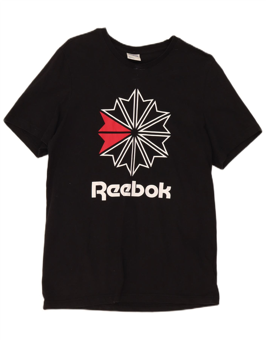 Reebok Mens Graphic T-Shirt Top Large Black Cotton