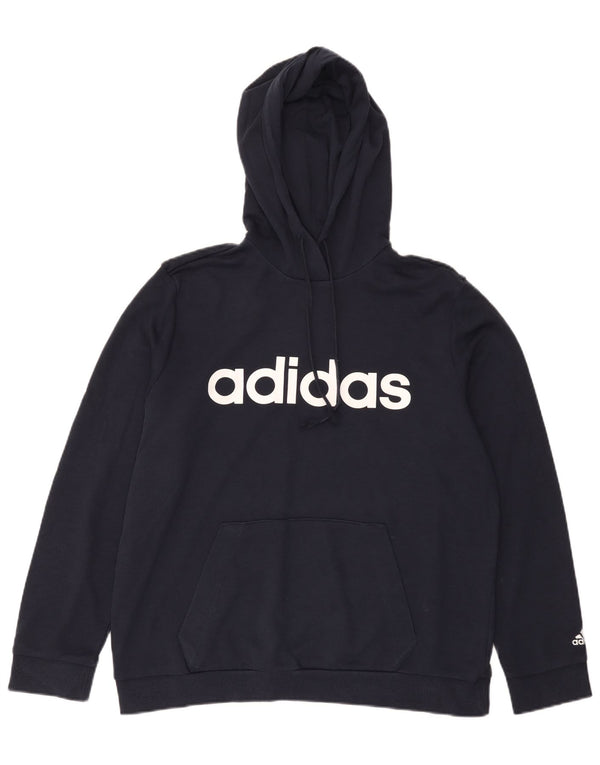 Adidas Sudadera con capucha gráfica para mujer UK 20/22 XL Azul marino Algodón