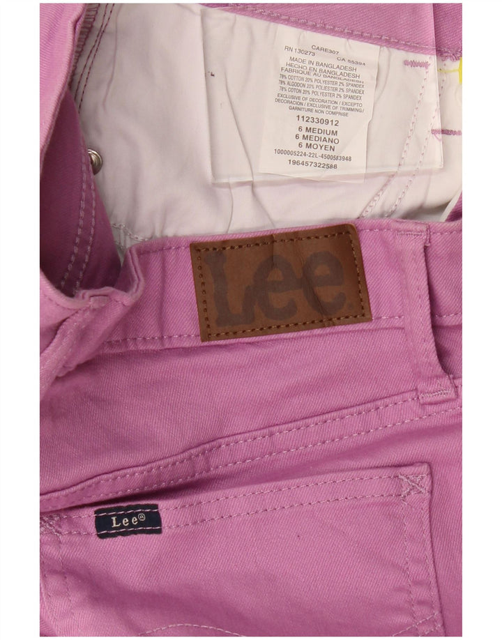 Blugi Capri pentru femei Lee US 6 Medium W30 L22 Purple Bumbac