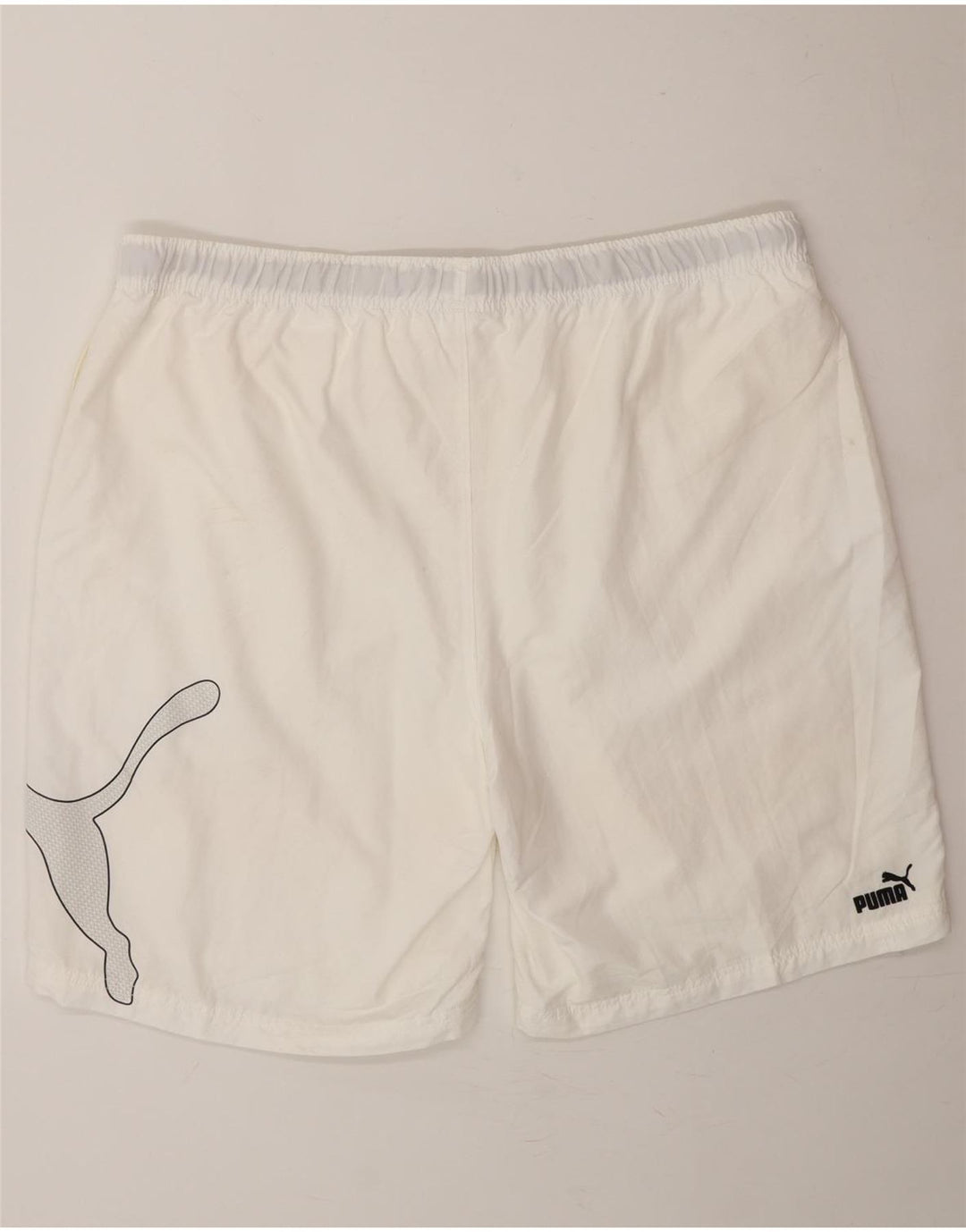 PUMA Mens Graphic Sport Shorts 2XL  White Vintage Puma and Second-Hand Puma from Messina Hembry 