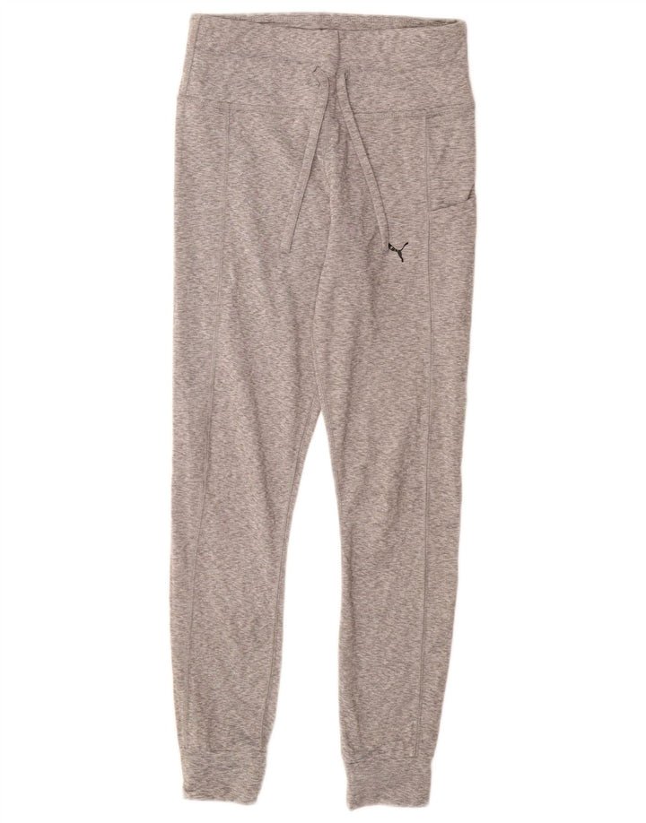 PUMA Womens Tracksuit Trousers Joggers UK 10 Small  Grey Flecked Polyester