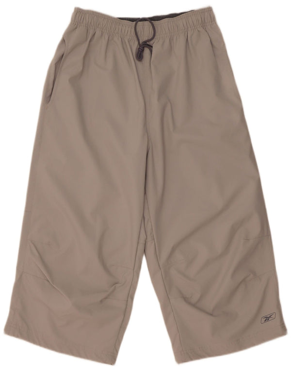 Pantaloni da tuta Reebok Capri da uomo in poliestere grigio medio