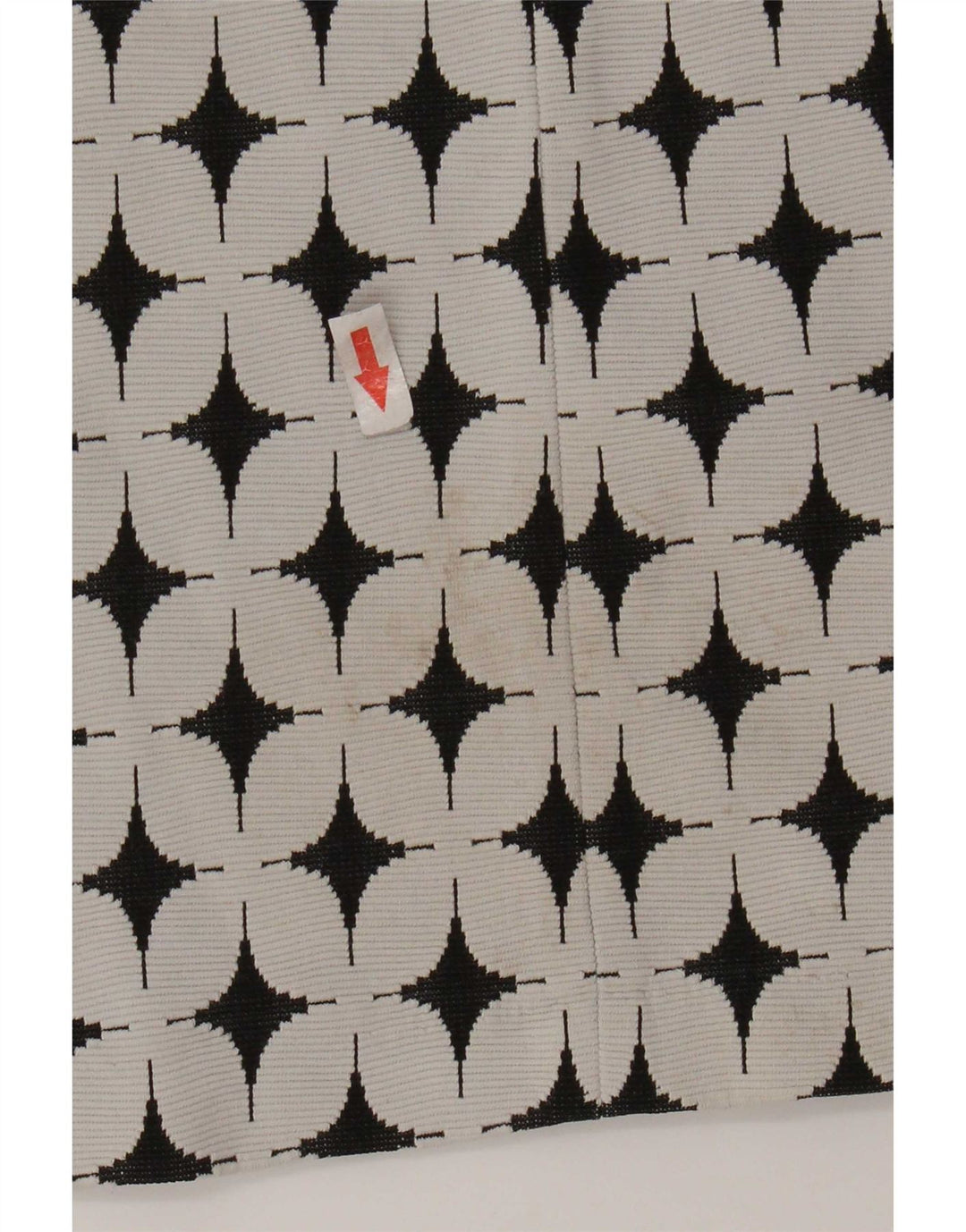 Zara Womens Abstract Pattern A-Line Dress UK 12 Medium White Cotton