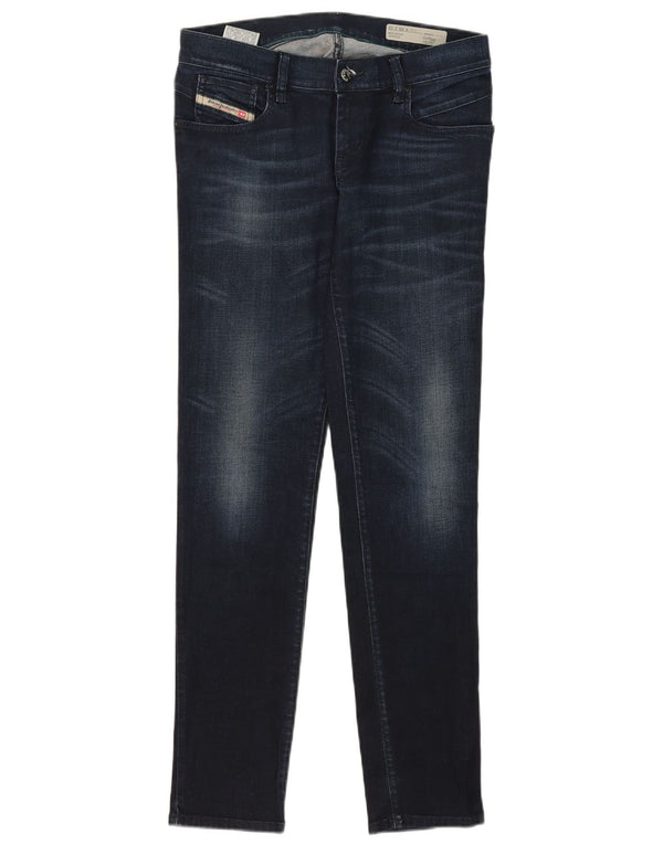 Diesel Womens Getlegg Low Waist Slim Skinny Jeans W29 L32 Navy Blue Cotton