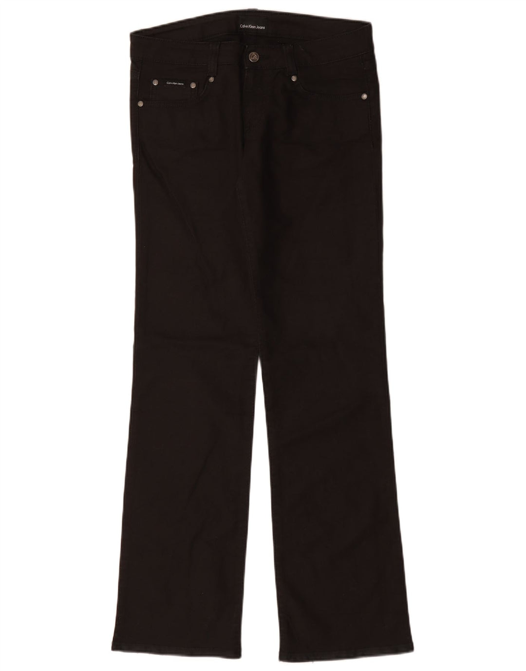 Calvin Klein Womens Straight Jeans W28 L34 Black Cotton
