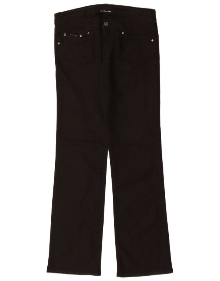 Calvin Klein Womens Straight Jeans W28 L34 Black Cotton