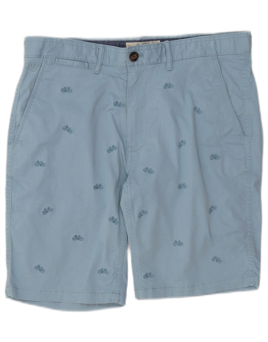 Fat Face Mens Chino Shorts W34 Large Blue Spotted Cotton