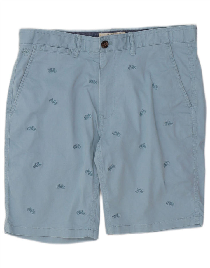 Fat Face Mens Chino Shorts W34 Large Blue Spotted Cotton