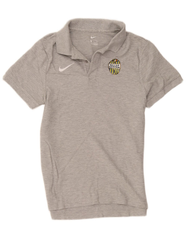 Nike Mens HELLAS VERONA Graphic Polo Shirt Small Grey Cotton