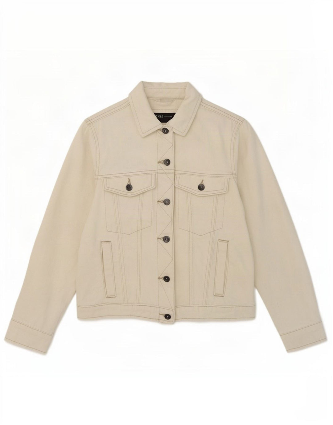 Marks & Spencer Γυναικείο Τζιν Μπουφάν UK 8 Small White Cotton