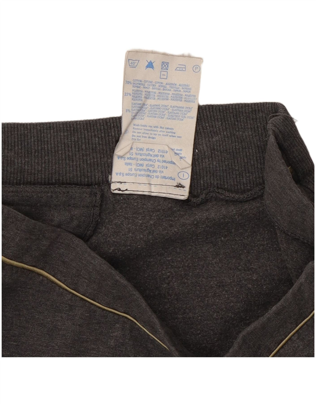 Champion Womens Crop Leggings UK 12 Medium Grey Flecked Cotton