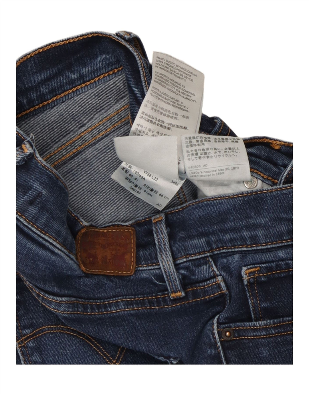 Levi's Dame Shaping Slim Jeans W26 L29 Blå Bomuld