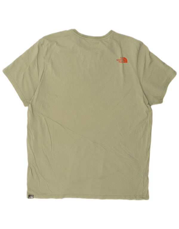 The North Face Mens T-Shirt Top XL Khaki Cotton