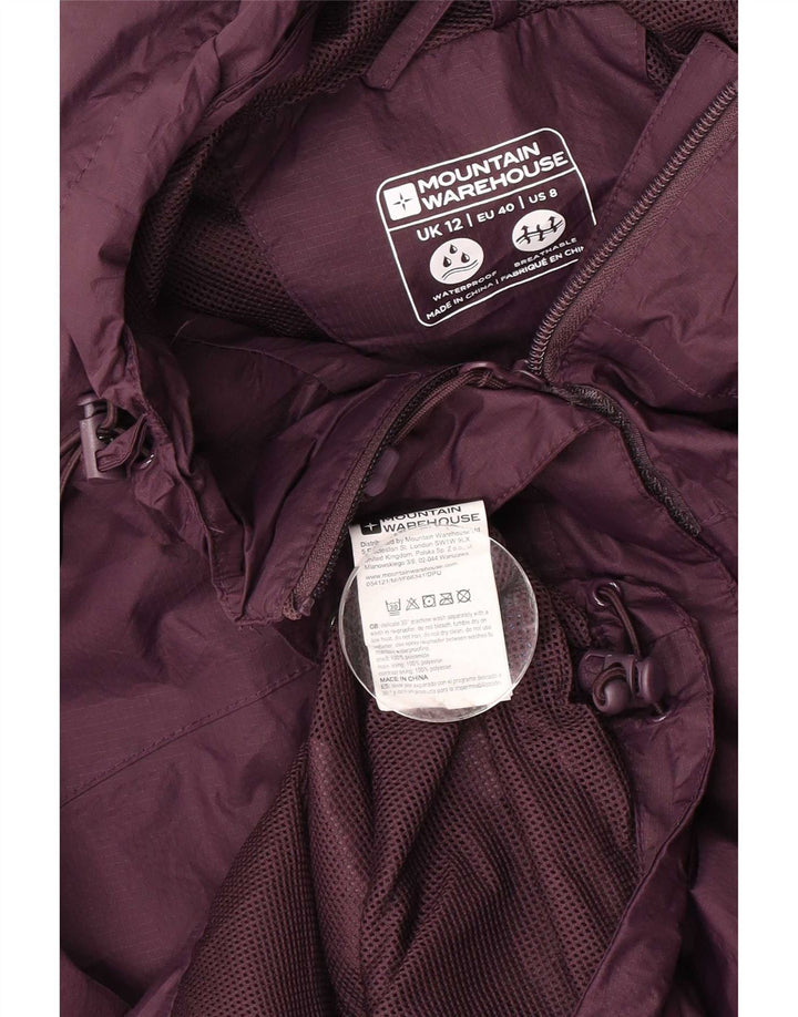 Chaqueta impermeable con capucha para mujer Mountain Warehouse UK 42 Mediana Púrpura Poliamida
