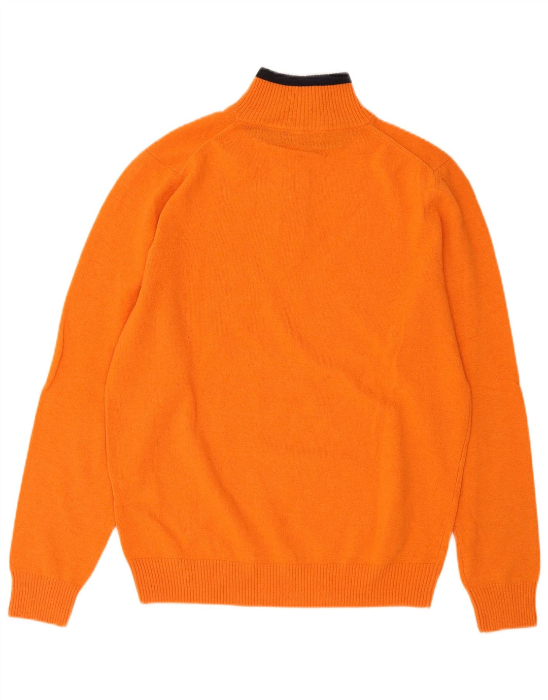 Sergio Tacchini Maglione da uomo con zip e collo grande in lana arancione