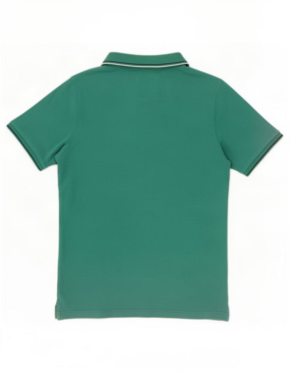 Armani Jeans Mens Polo Shirt Medium Green Striped
