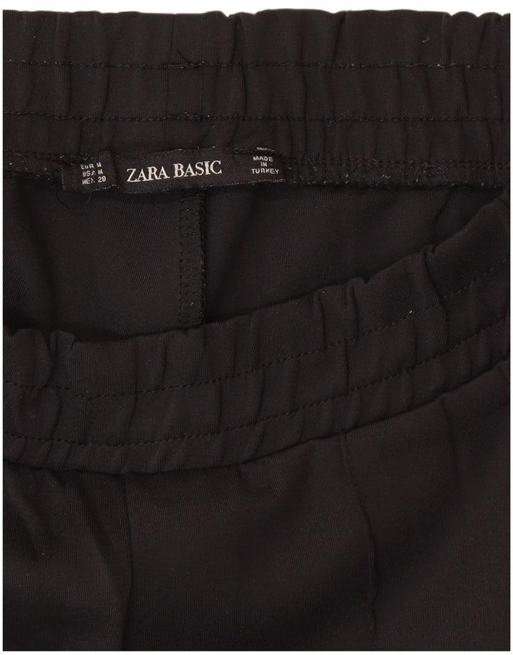 Zara Womens Tracksuit Trousers UK 12 Medium Black Colourblock Polyamide